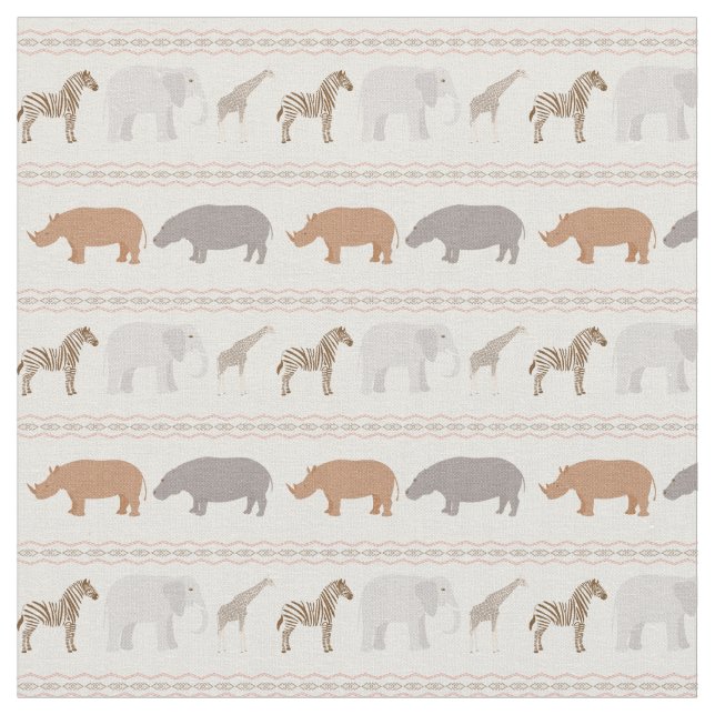 Tissu Animaux africains motif 1 (Fermer)