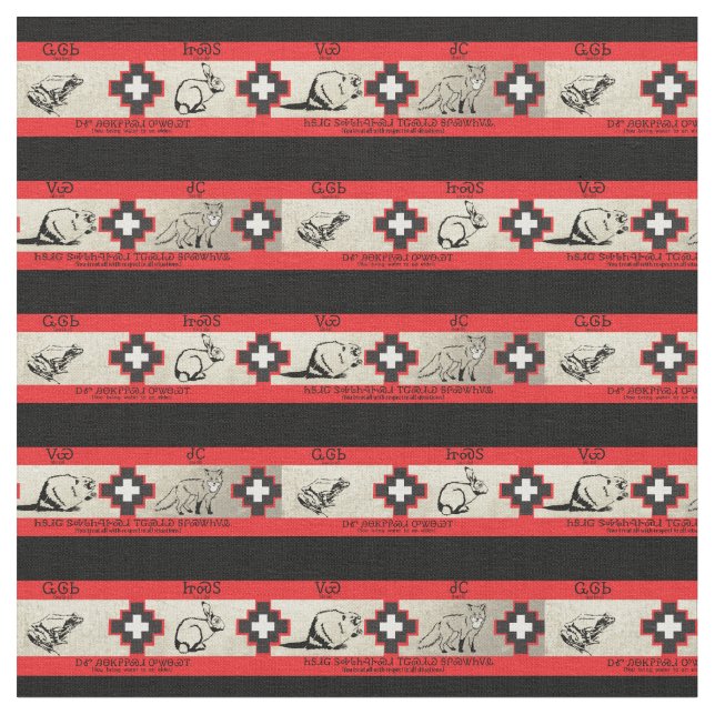 Tissu Animaux cherokee 2 (Fermer)