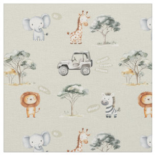 Tissu animaux de safari jungle nurserie enfants faune