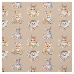 Tissu Animaux des bois sur Cashmere