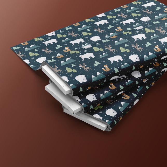 Tissu Animaux d'hiver Motif de Noël (Créateur téléchargé)