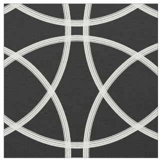 Tissu anneaux minimalistes noirs et blancs