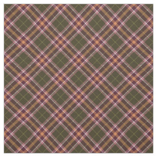 Tissu Années 90 Plaid Plaid Automne Motif vert Brown nat