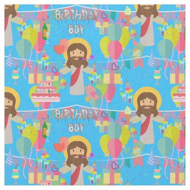 Tissu anniversaire jesus xmas (Fermer)