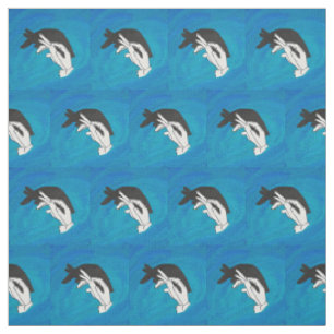 Tissu Anteater en bleu