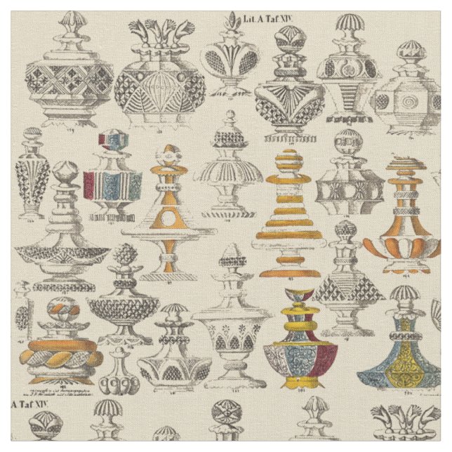Tissu Antique 1828 Bottle Designs Motif (Fermer)