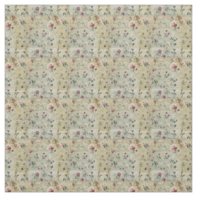 Tissu Antique Botanique Shabby Chic (Échantillon)
