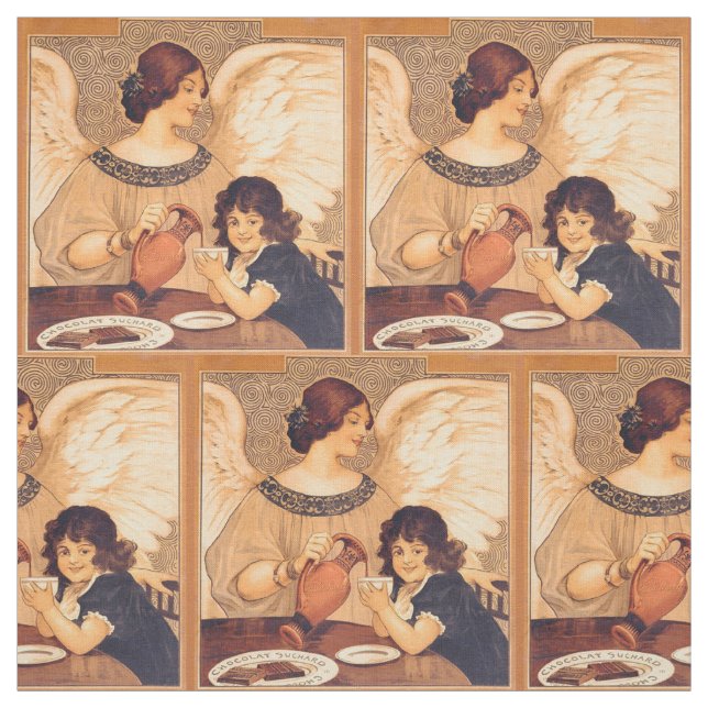 Tissu Antique française au chocolat (Échantillon)