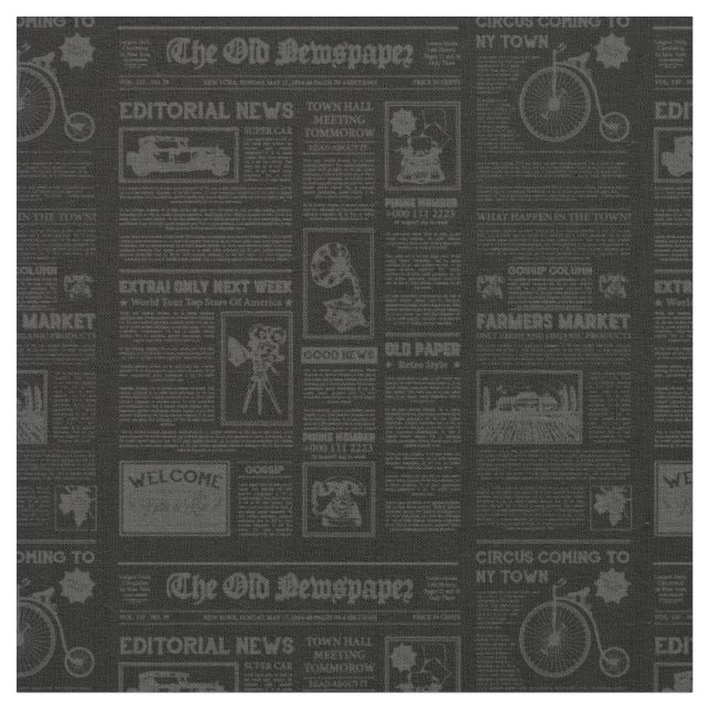 Tissu antiquité 1920s flapper journal vintage noir (Fermer)