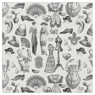 Tissu antiquité edwardienne mode vintage dames blanc