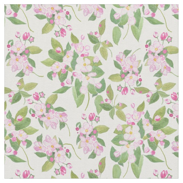 Tissu Apple assez rose fleurissent sur l'arrière - plan (Fermer)