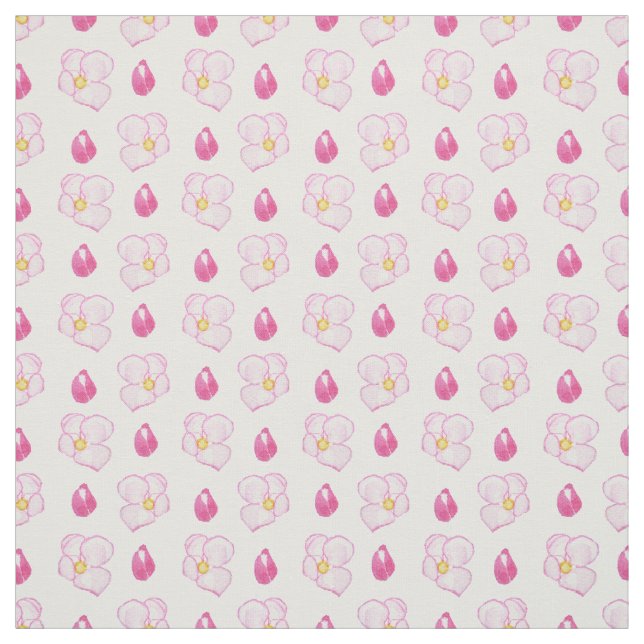 Tissu Apple rose chic fleurissent des bourgeons et des (Échantillon)