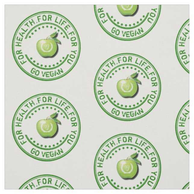Tissu Apple vert végétarien végétalien pour la santé (Échantillon)