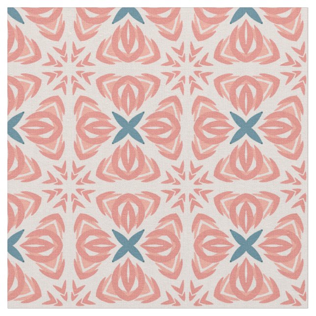Tissu Apricot abstract floral (Fermer)