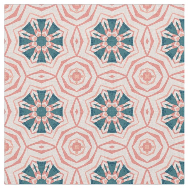 Tissu Apricot abstract floral (Fermer)