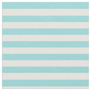 Tissu Aqua et blanc de Shell de ventouse barrés