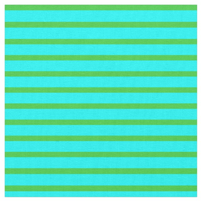 Tissu Aqua & Lime Green Motif des rayures (Fermer)