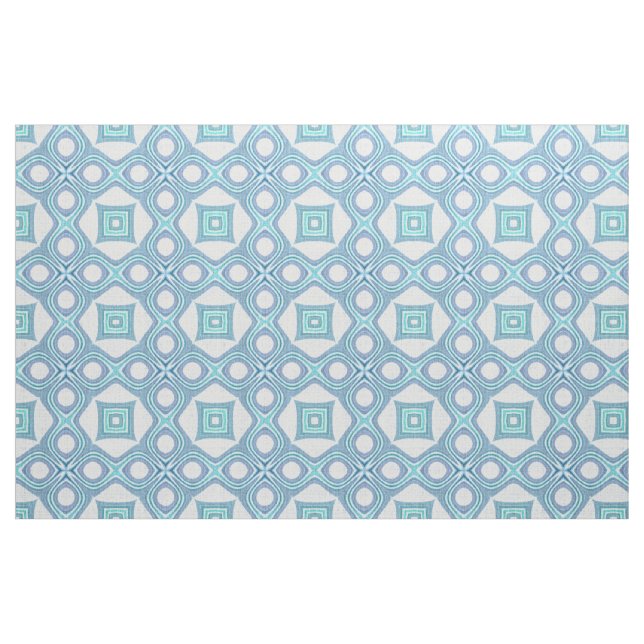 Tissu Aqua Turquoise Blue Green Bali Batik Motif (Fat Quarter)