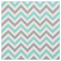 Aqua Turquoise, Dk Grey, Wht LG Chevron ZigZag Sz6