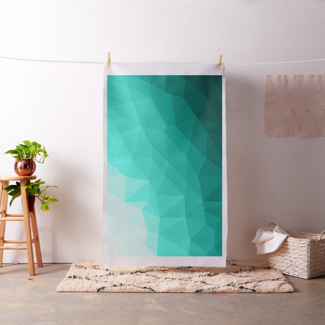 Tissu Aqua Turquoise Gradient Motif géométrique (In Situ)