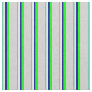 Tissu Aquamarine, Crème à la menthe, Bleu foncé, Chaux e