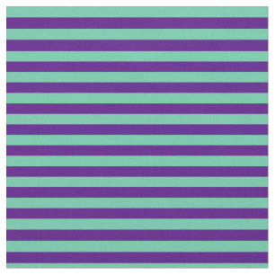 Tissu Aquamarine et Indigo Striped/Linked Motif