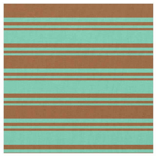 Tissu Aquamarine et Motif Brown (Fermer)