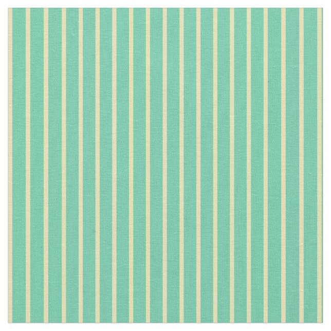 Tissu Aquamarine et Tan Stripes (Fermer)