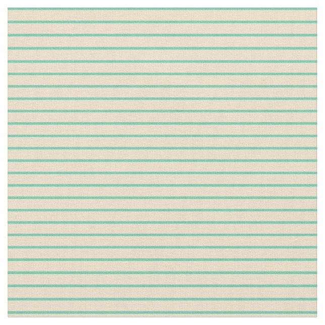 Tissu Aquamarine et Tan Stripes (Fermer)