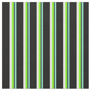Tissu Aquamarine, Grey, Chartreuse, Crème à la menthe