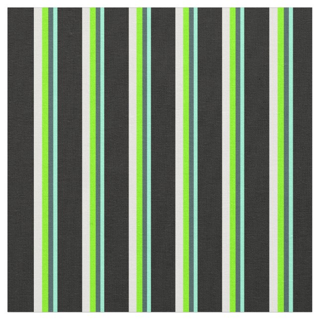 Tissu Aquamarine, Gris, Chartreuse, Crème à la menthe &  (Fermer)