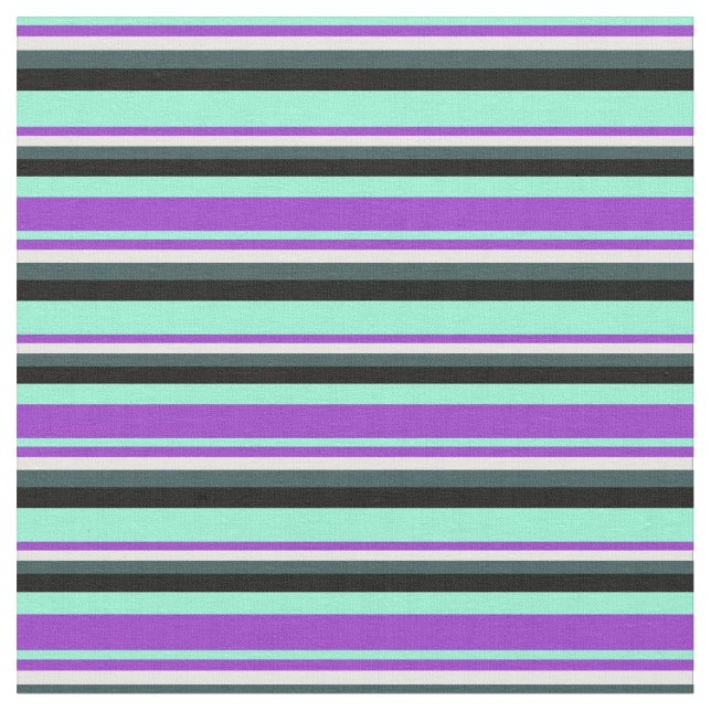 Tissu Aquamarine, Orchidée, Crème de menthe, Gris d'ardo (Fermer)