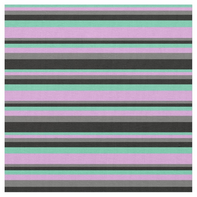 Tissu Aquamarine, Plum, Dim Grey et Noir (Fermer)