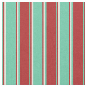 Tissu Aquamarine, rouge et jaune clair Motif