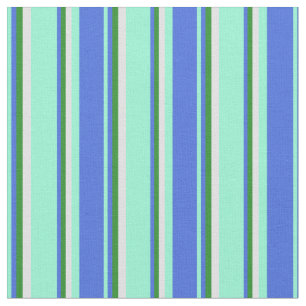 Tissu Aquamarine, Royal Blue, Forest Green et Lavender