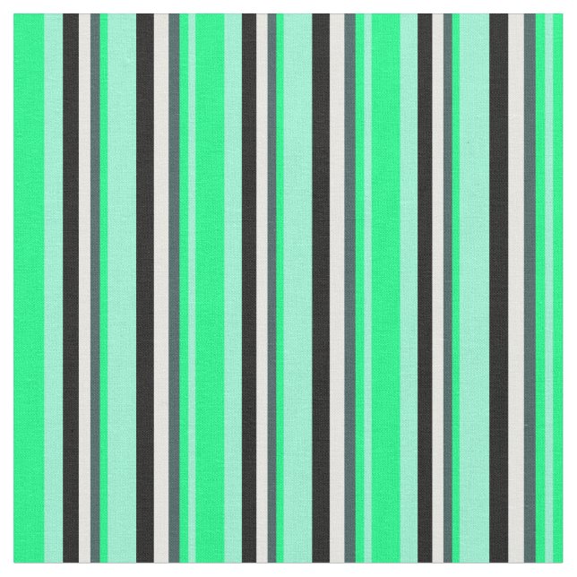 Tissu Aquamarine, vert, gris ardoise foncée, blanc et no (Fermer)