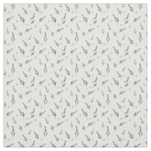 Tissu Aquarelle apaisante Llavande et Baie d'hiver