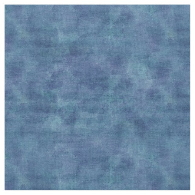 Tissu Aquarelle bleue Abstrait Clouds Motif (Fermer)