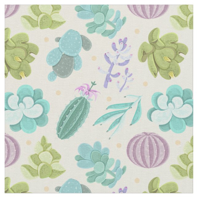 Tissu Aquarelle Cactus (Fermer)