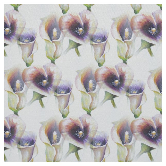 Tissu Aquarelle Calla Lys dans les couleurs dégradées (Échantillon)