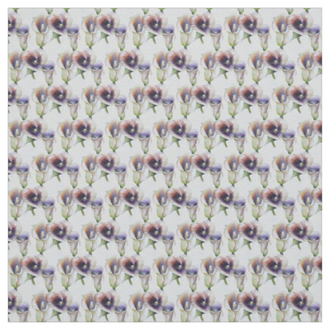 Tissu Aquarelle Calla Lys dans les couleurs dégradées (Échantillon)
