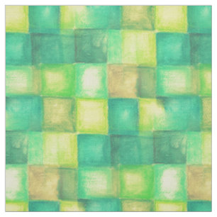Tissu Aquarelle Carré Motif vert + vos idées