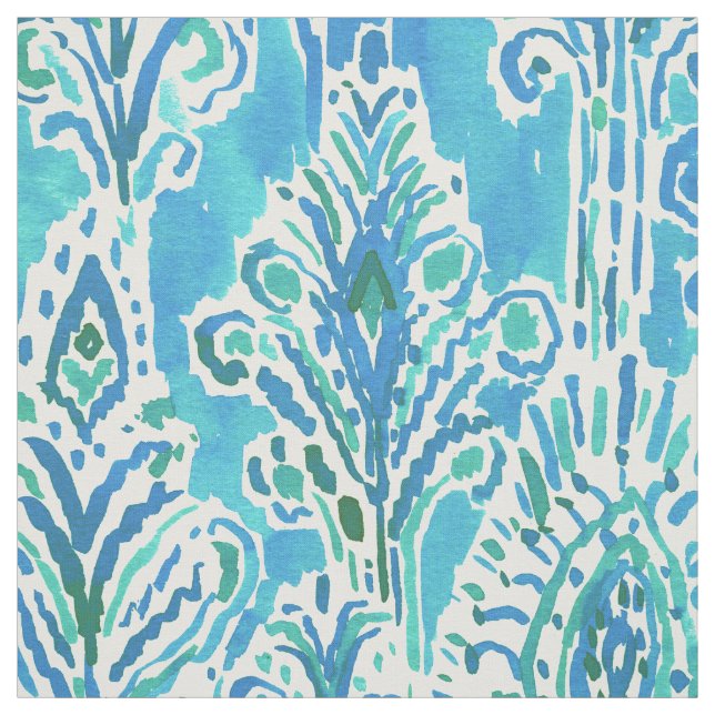 Tissu Aquarelle chic audacieuse DE FANTAISIE de Boho (Échantillon)