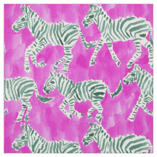 Tissu Aquarelle chic de safari de JEU de ZÈBRE