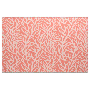 Tissu Aquarelle Corail Rose Sur La Tomate Bisque Côtier