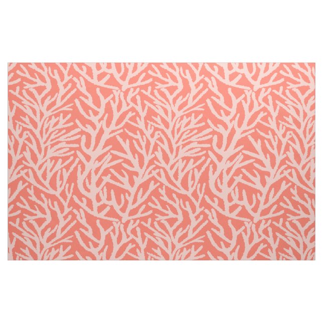 Tissu Aquarelle Corail Rose Sur La Tomate Bisque Côtier (Fat Quarter)