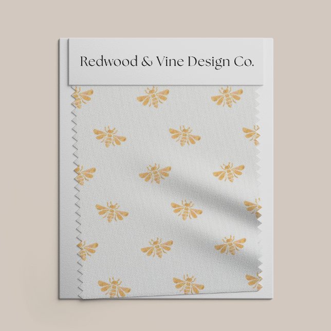 Tissu Aquarelle d'abeille dorée Motif (Créateur téléchargé)