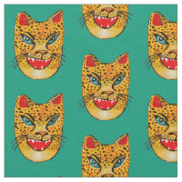 Aquarelle de Jaguar vert riant