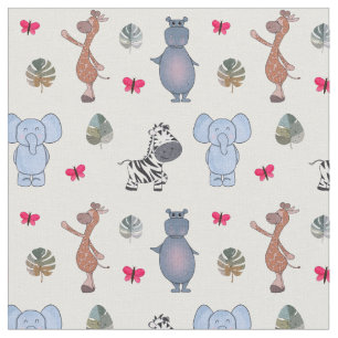 Tissu Aquarelle de jeu Safari Animals v.1 fabric