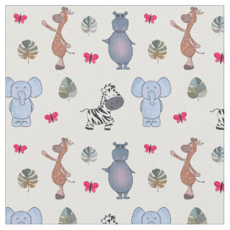 Tissu Aquarelle de jeu Safari Animals v.1 fabric